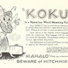 A USDA notice featuring Pestina, wearing a grass skirt and lei