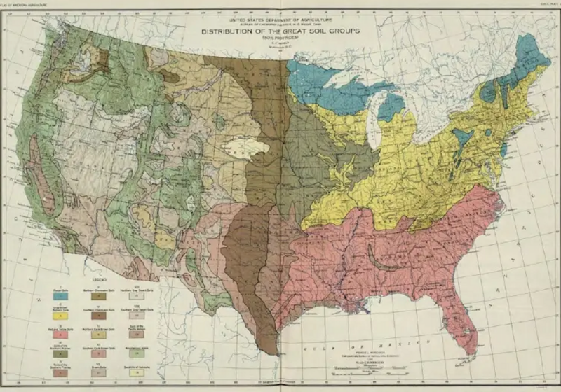 1935 Map showing the ‘Distribution of the Great Soil Groups’ 