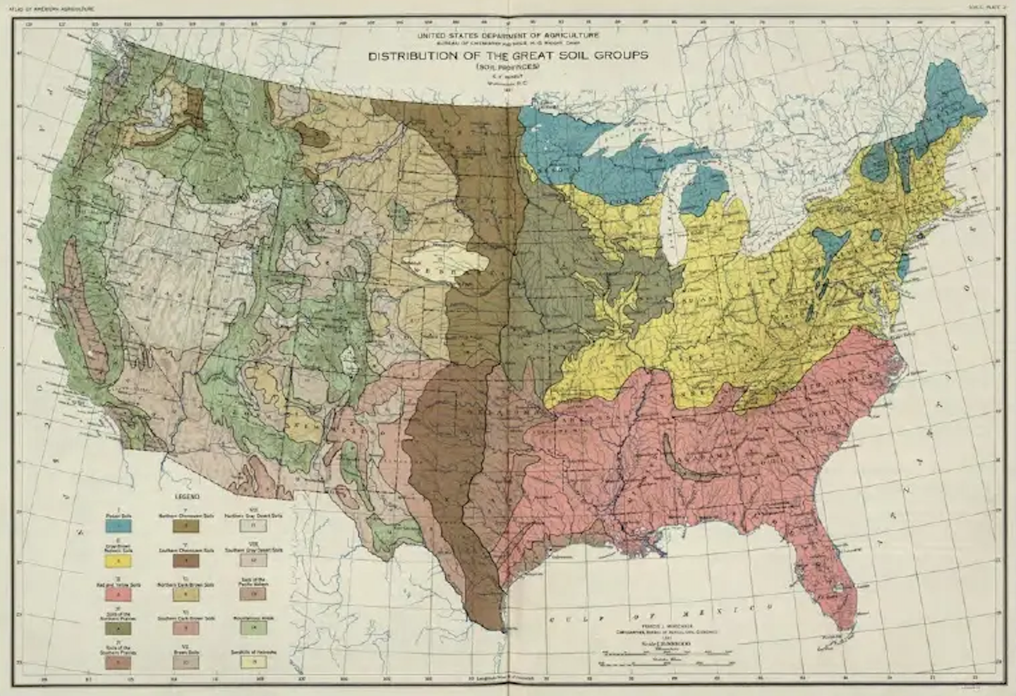 1935 Map showing the ‘Distribution of the Great Soil Groups’ 